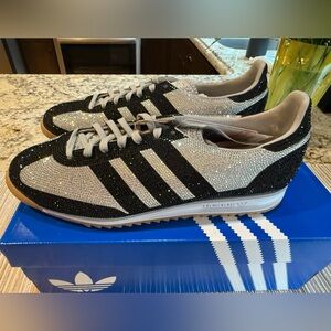 NEW adidas SL 72 OG Rhinestone Sneakers Grey Black (KJ6151) Women's Size 7.5